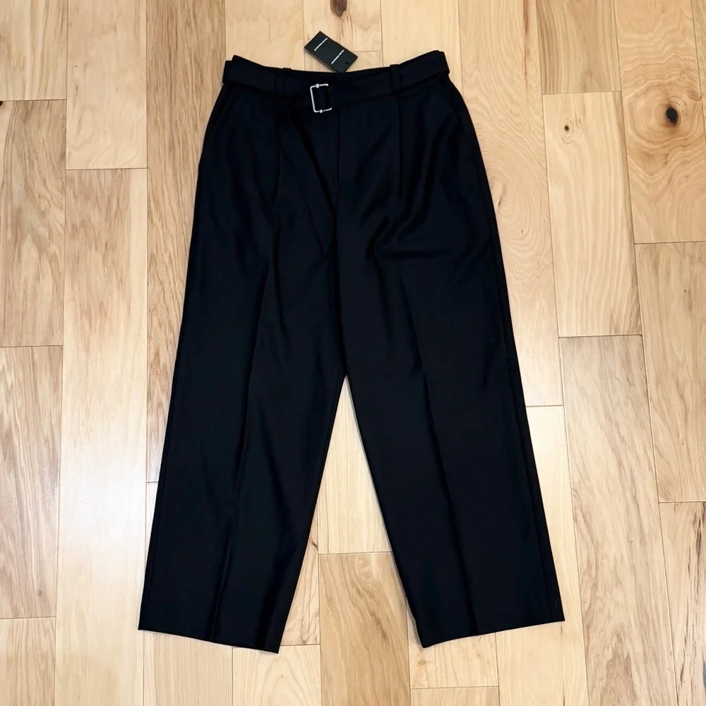NWT Club Monaco Women’s Heemi Wool Blend Belted Trousers